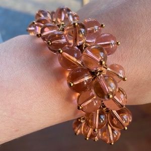 J. CREW statement pink & gold bauble bracelet